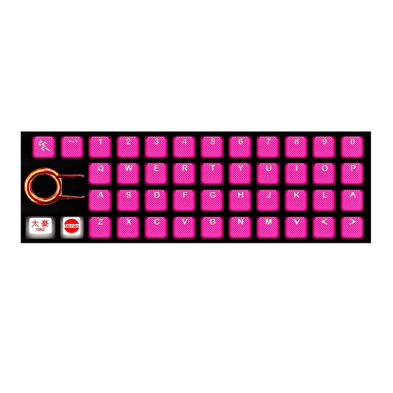 Tai-Hao Abs Double Shot Keycap-42Keys Tpr Rubber Keys - Neon Pink - مفاتيح كيبورد